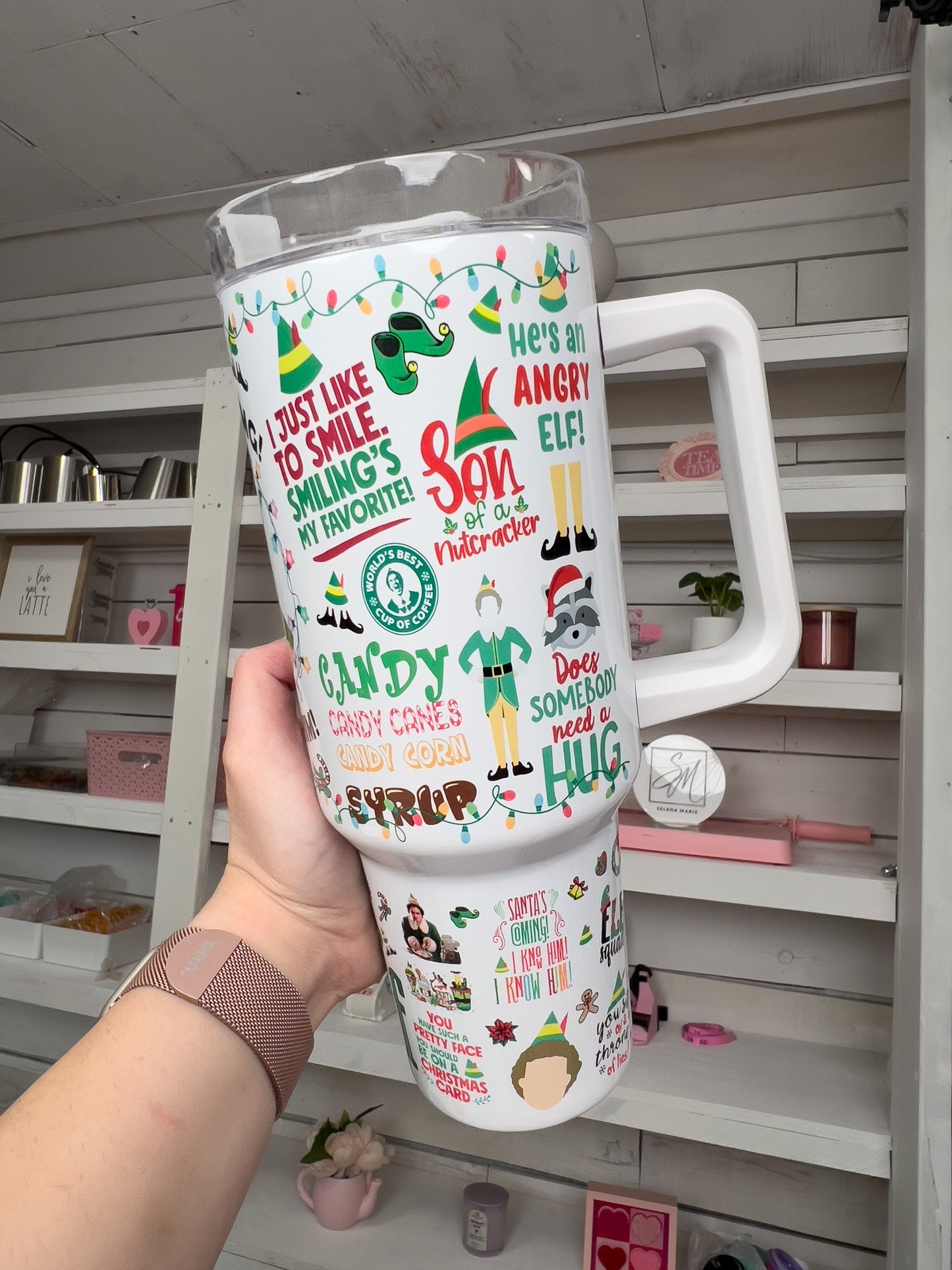 Holiday Elf Oopsie 40oz tumbler
