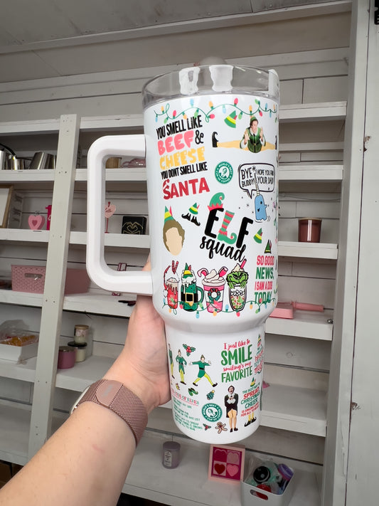 Holiday Elf Oopsie 40oz tumbler