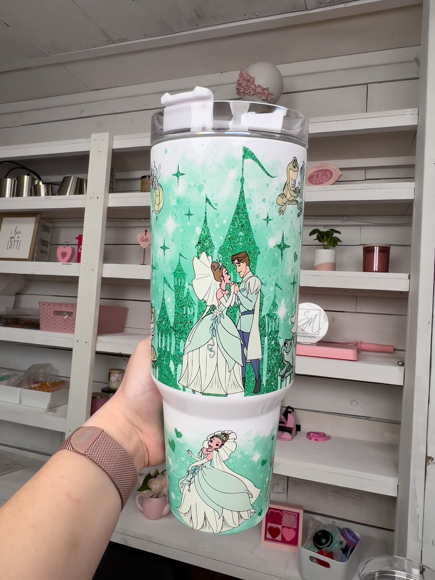 Princess Green 40oz tumbler