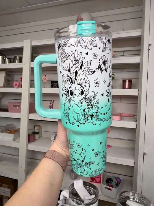 Alien Blue 40oz tumbler