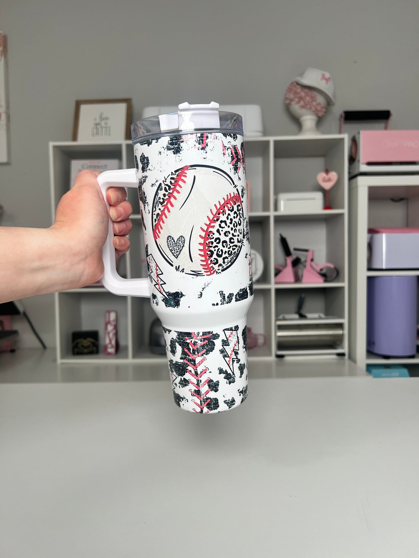 Baseball Mama 40oz tumbler, Mom quencher, Baseball 40oz custom tumbler