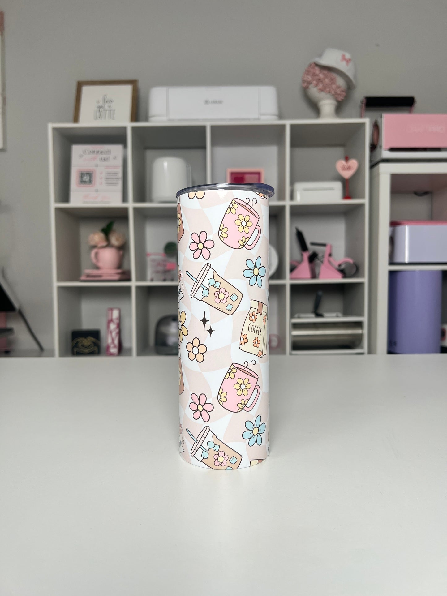 Groovy Coffee 20oz tumbler, Coffee quencher, Coffee Lover 20oz custom tumbler
