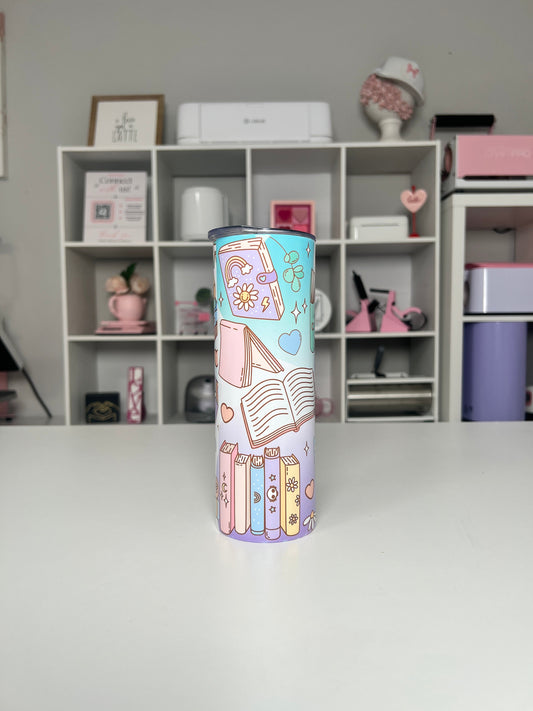 One More Chapter 20oz tumbler, Bookish quencher, Book Lover 20oz custom tumbler