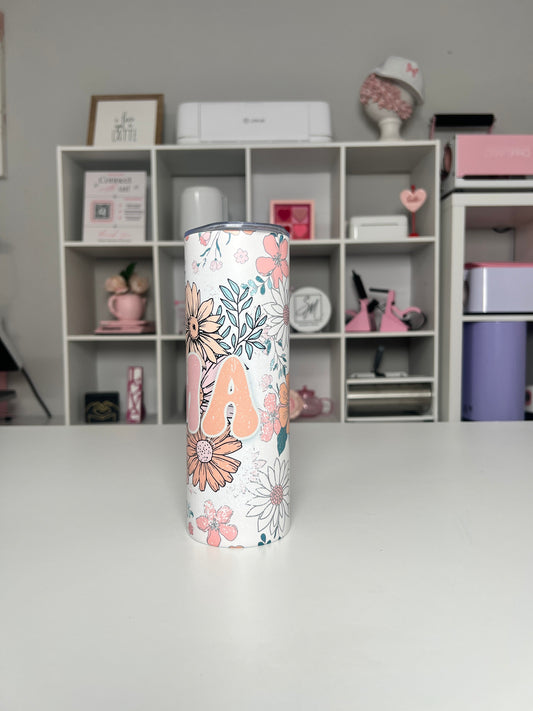 Floral Mama 20oz tumbler, Mama quencher, Mom 20oz custom tumbler
