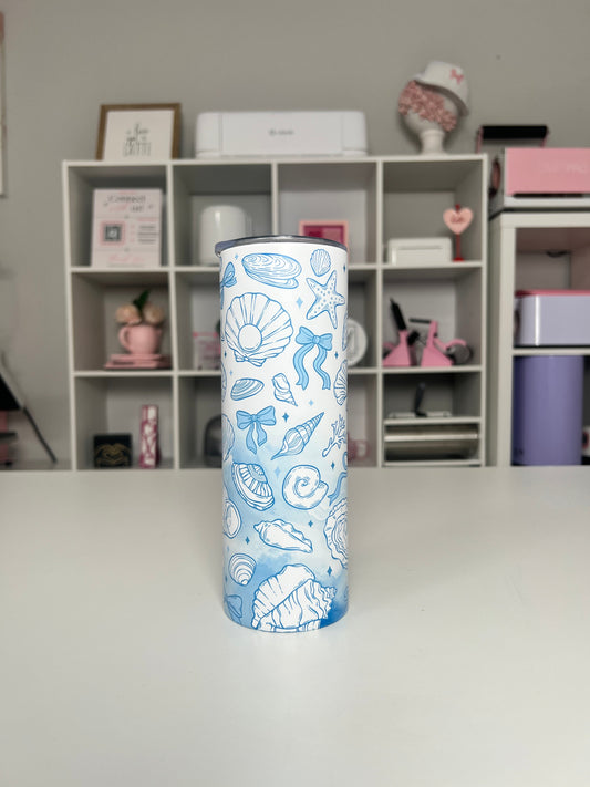 Beach Life 20oz tumbler, Beach quencher, Sea Life 20oz custom tumbler