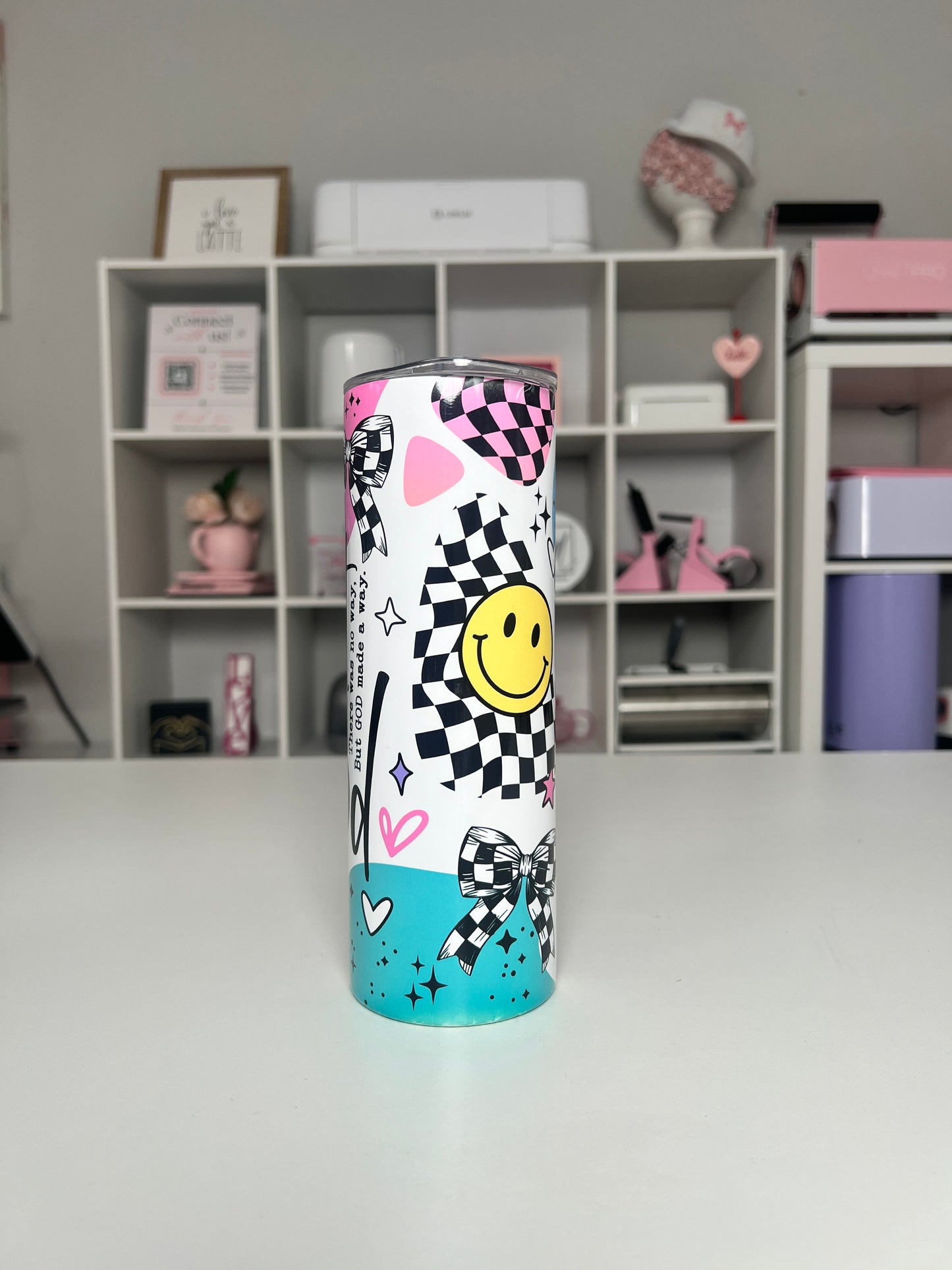 Faith 20oz tumbler, Trust God quencher, Christian 20oz custom tumbler