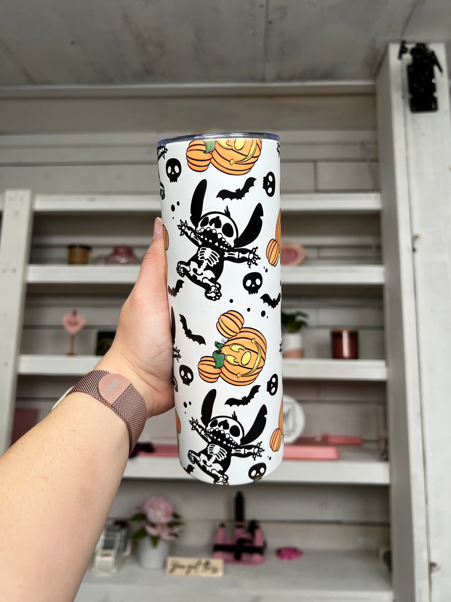 Pumpkin Alien Glow in the Dark 20oz tumbler
