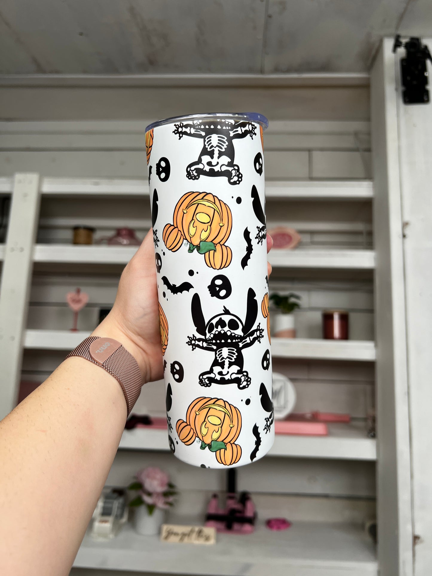 Pumpkin Alien Glow in the Dark 20oz tumbler