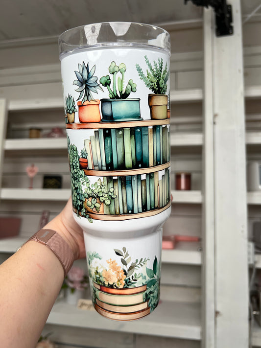 Plant Bookshelf 40oz tumbler