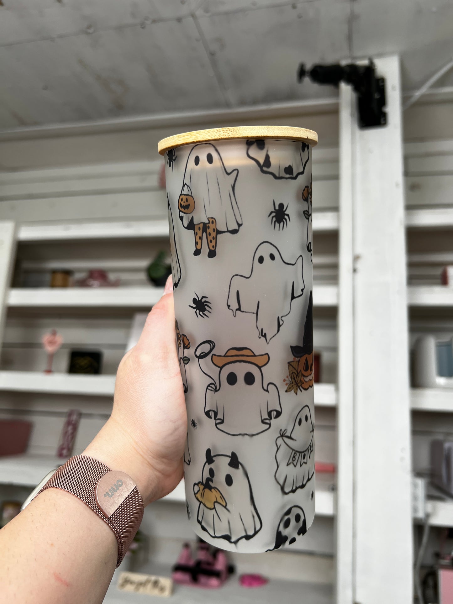 Halloween Ghosties 25oz Glass