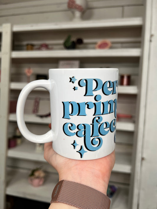 Pero Primero Cafecito Blue Oopsie 11oz Ceramic Mug
