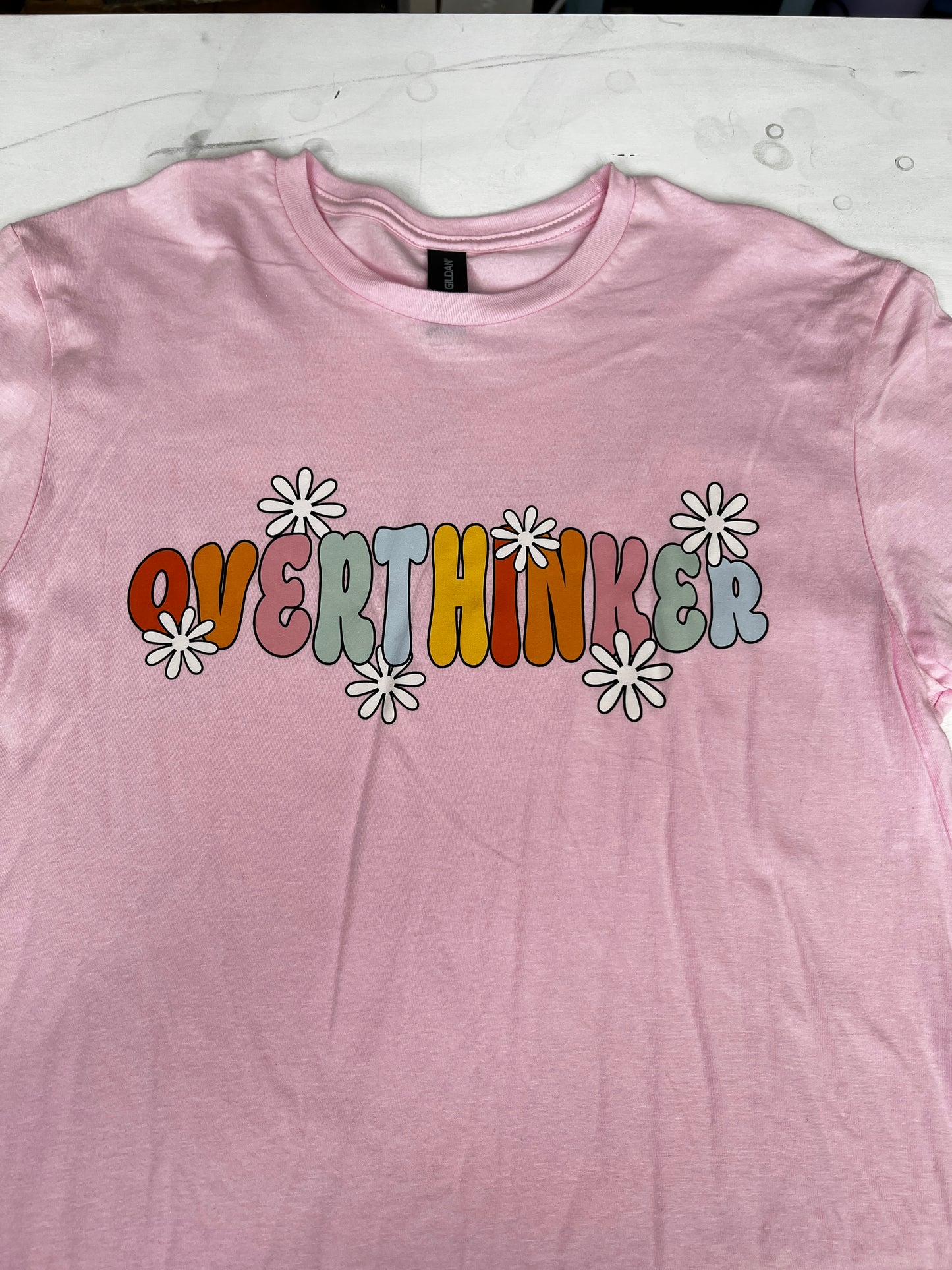 Overthinker Pink Medium T-Shirt
