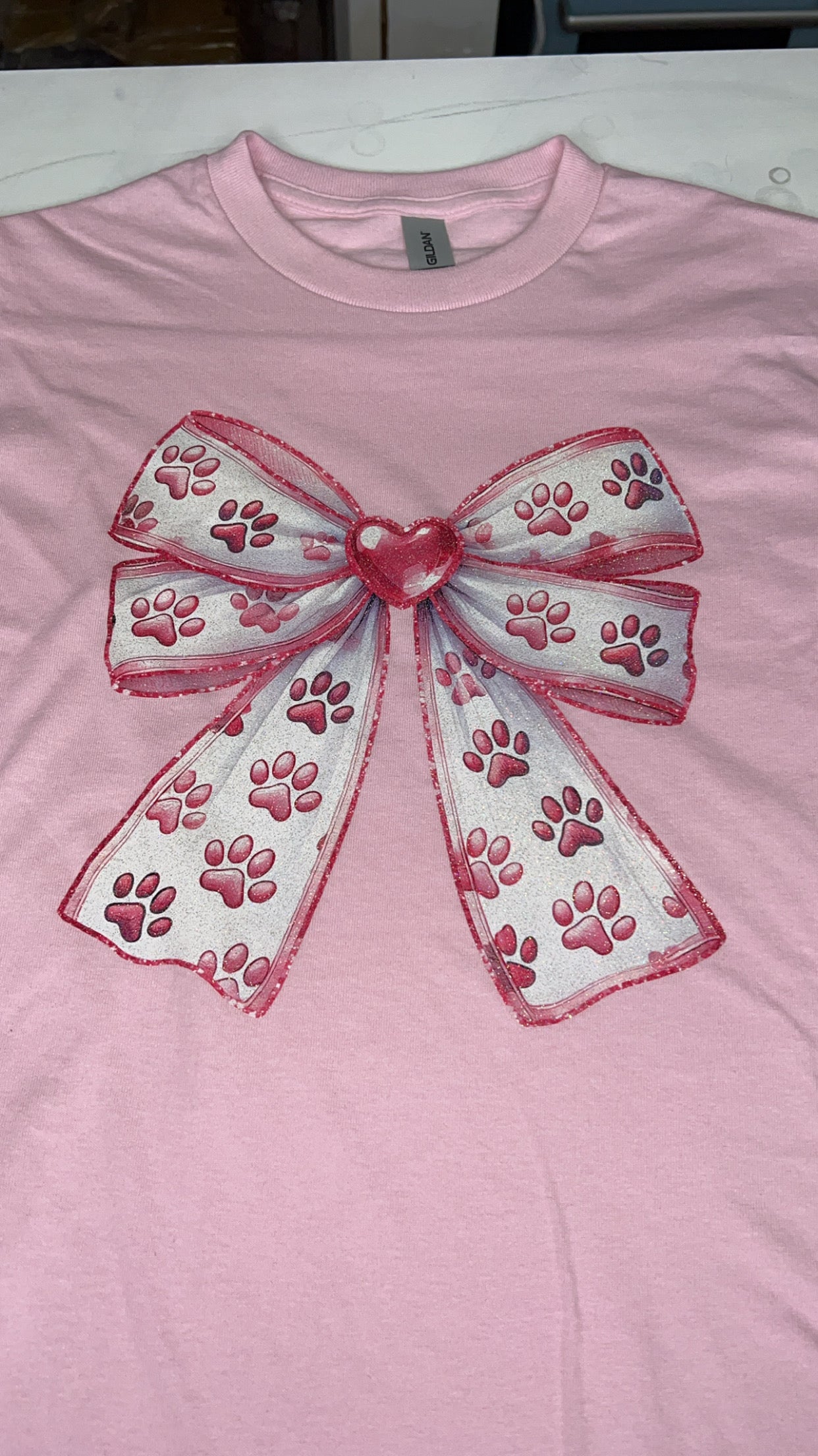 Dog Bow Pink T-Shirt