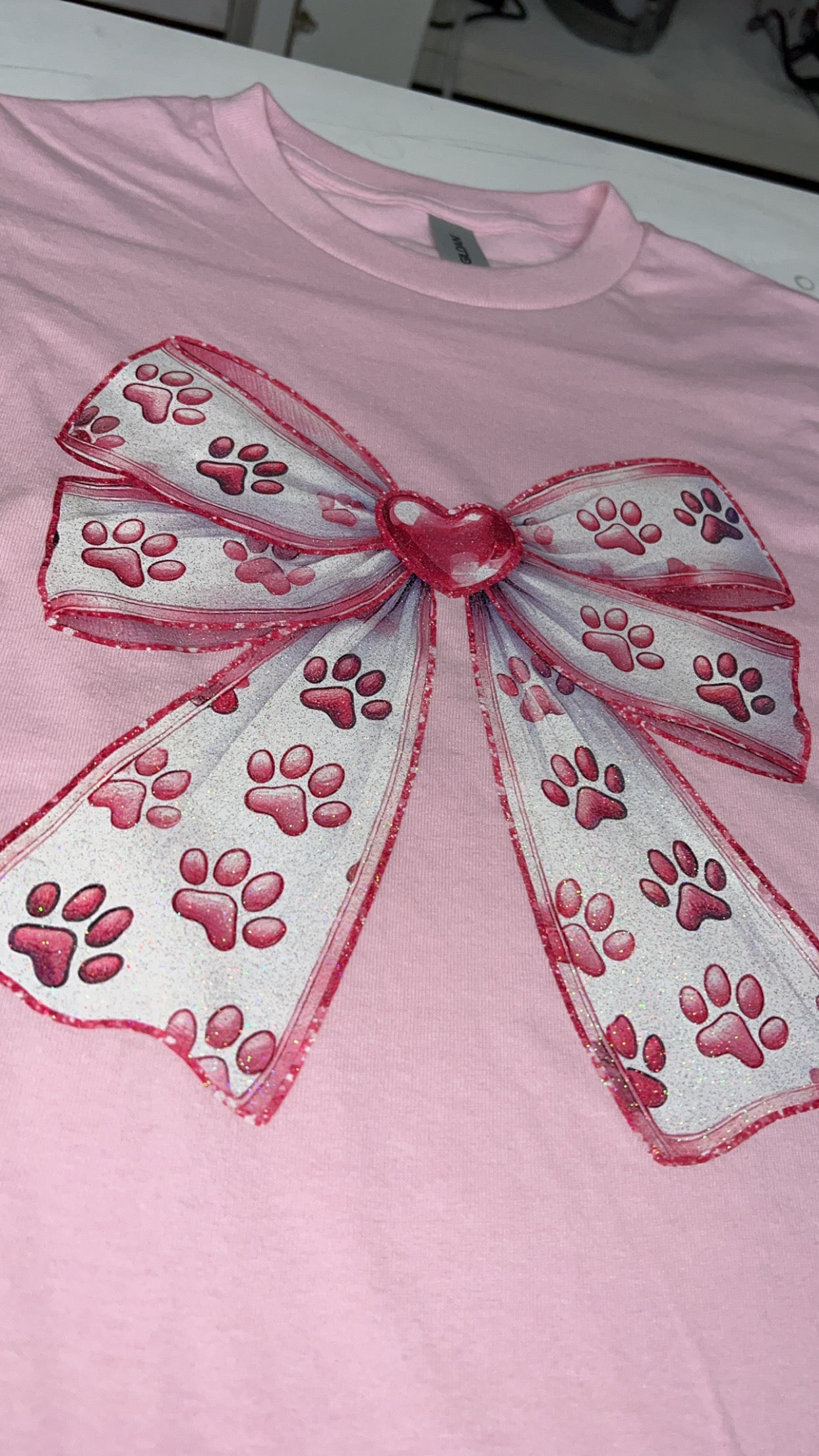 Dog Bow Pink T-Shirt