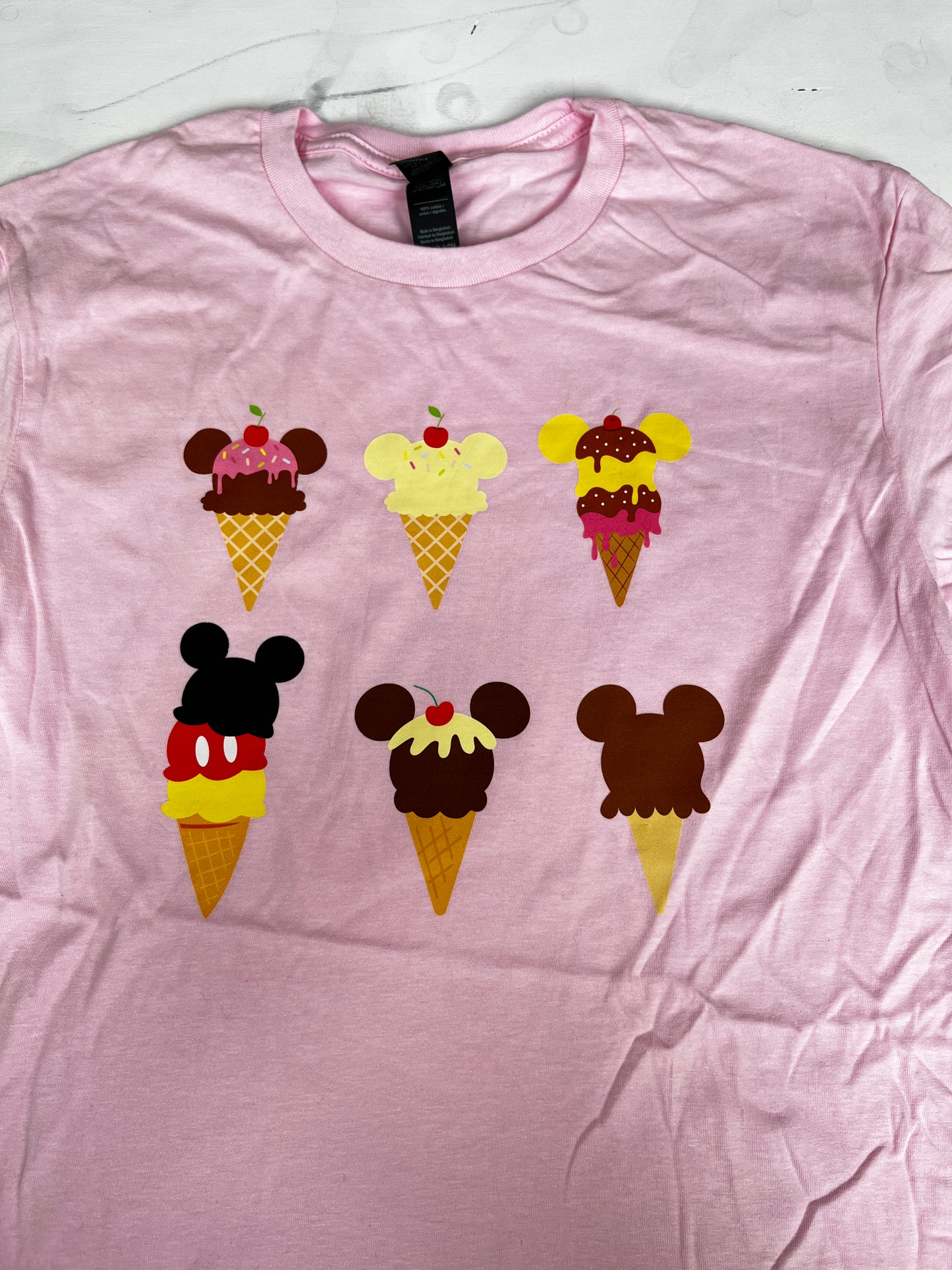 Ice Cream Ears Pink Small T-Shirt