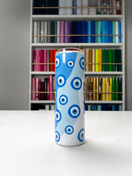 Protect Your Energy 20oz tumbler, Protection custom tumbler, Evil Eye custom stainless tumbler