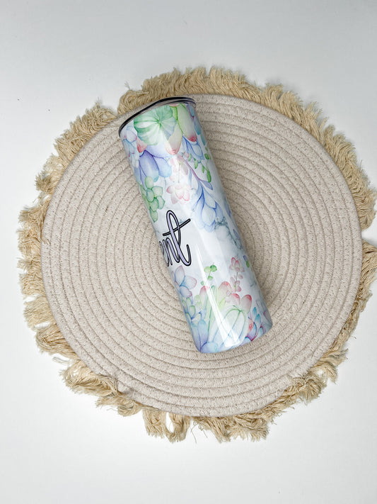 What the Fucculent 20oz tumbler, Succulent custom tumbler, Funny Flowers custom stainless tumbler
