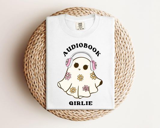 Audiobook Girly T-shirt, Audiobook Shirt, Book Lover Shirt, Audio Book Shirt