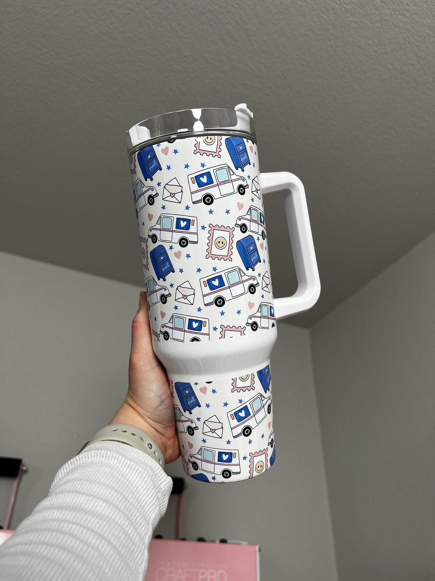 Post Office Love 40oz tumbler, Mail quencher, Postal Worker 40oz Tumbler, Mail love custom tumbler
