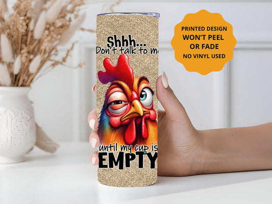 Chicken 20oz tumbler, Funny custom tumbler, Sassy custom stainless tumbler