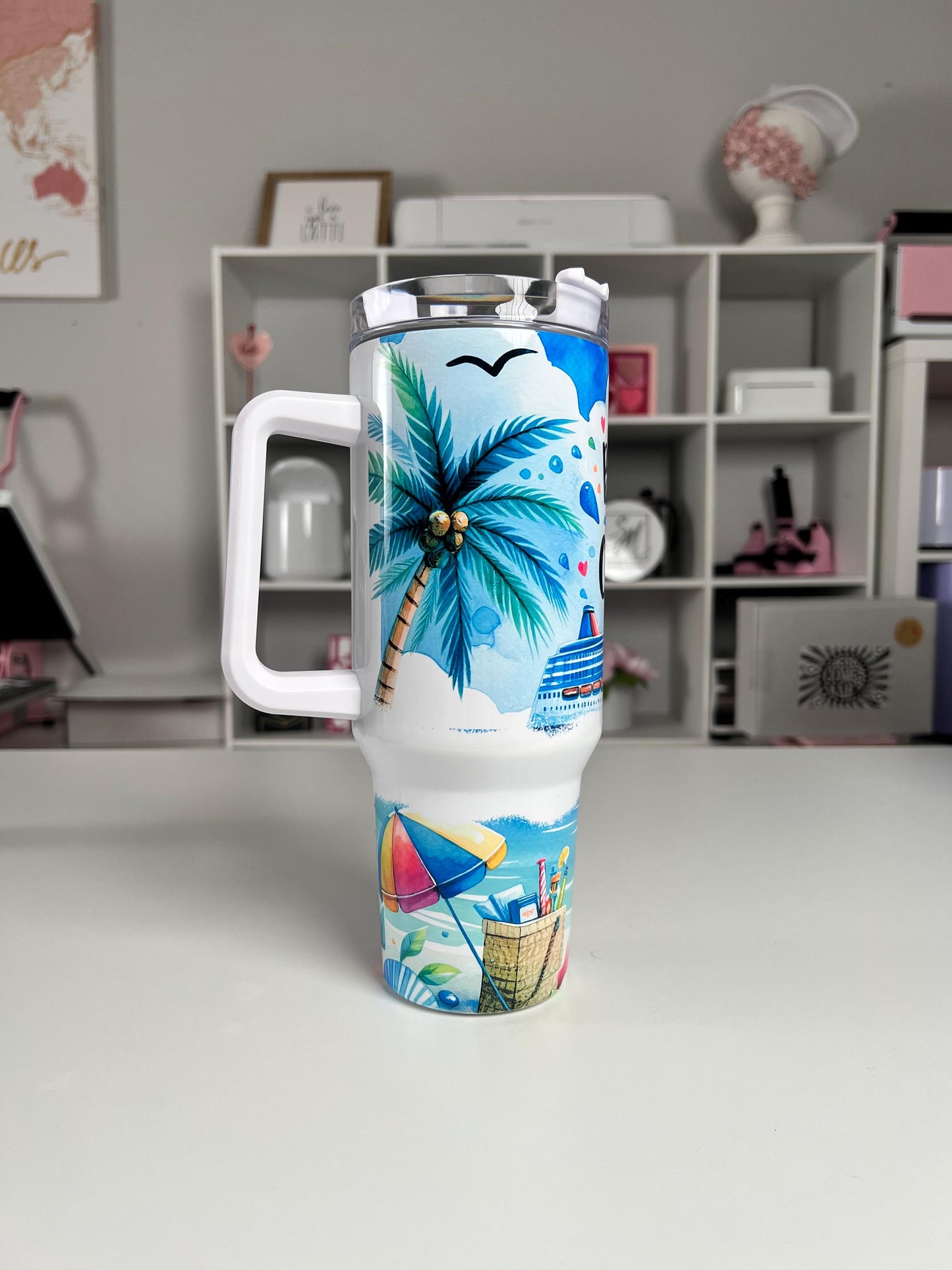 Life is Better on a Cruise 40oz tumbler, Cruise quencher, Beach Life custom tumbler