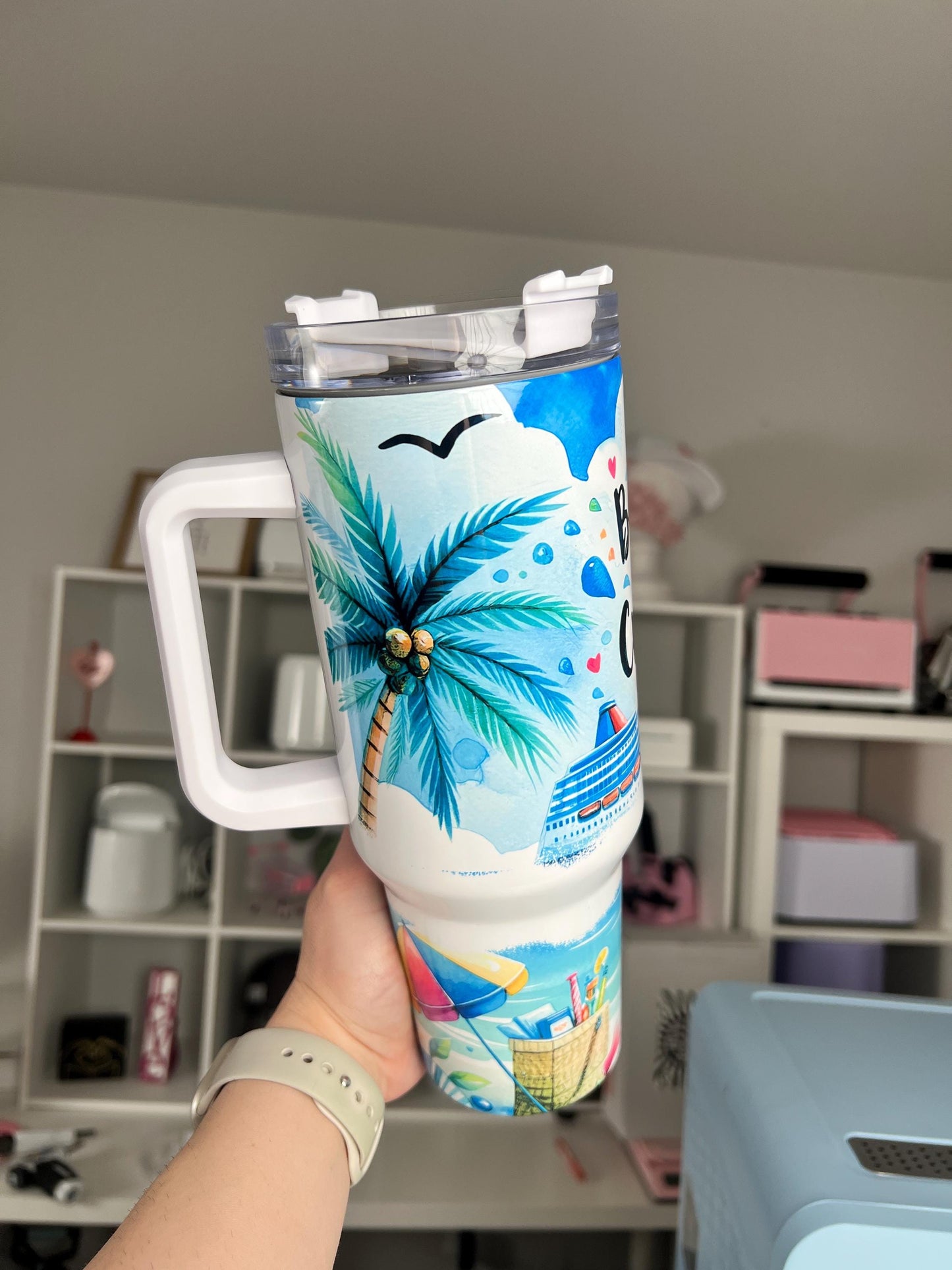 Life is Better on a Cruise 40oz tumbler, Cruise quencher, Beach Life custom tumbler