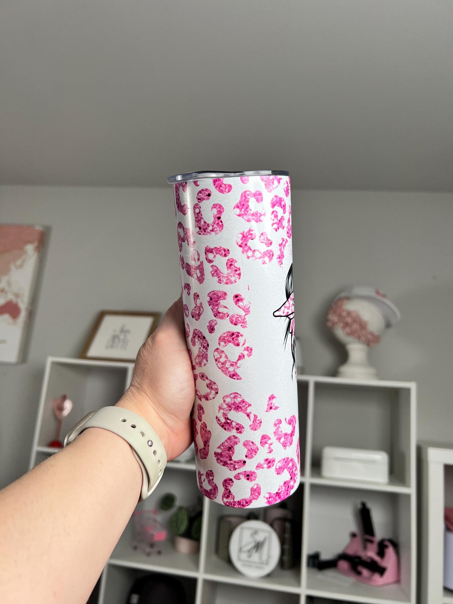 Mimi Tumbler, Cheetah Mimi Tumbler, Mimi Gift, Mimi Life, 20oz Skinny Tumbler with Lid & Straw