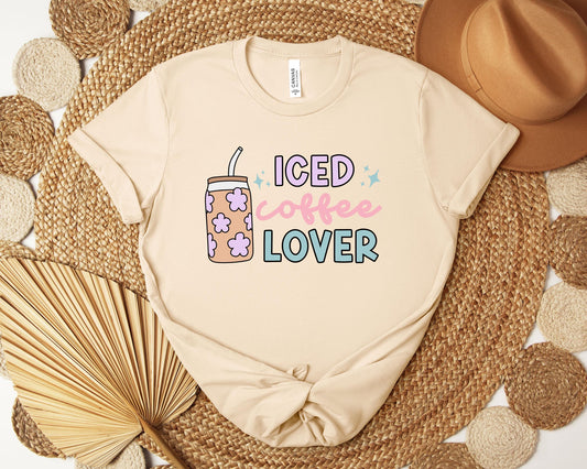 Iced Coffee Lover T-shirt, Caffeine Shirt, Iced Coffee Shirt, Coffee Shirt
