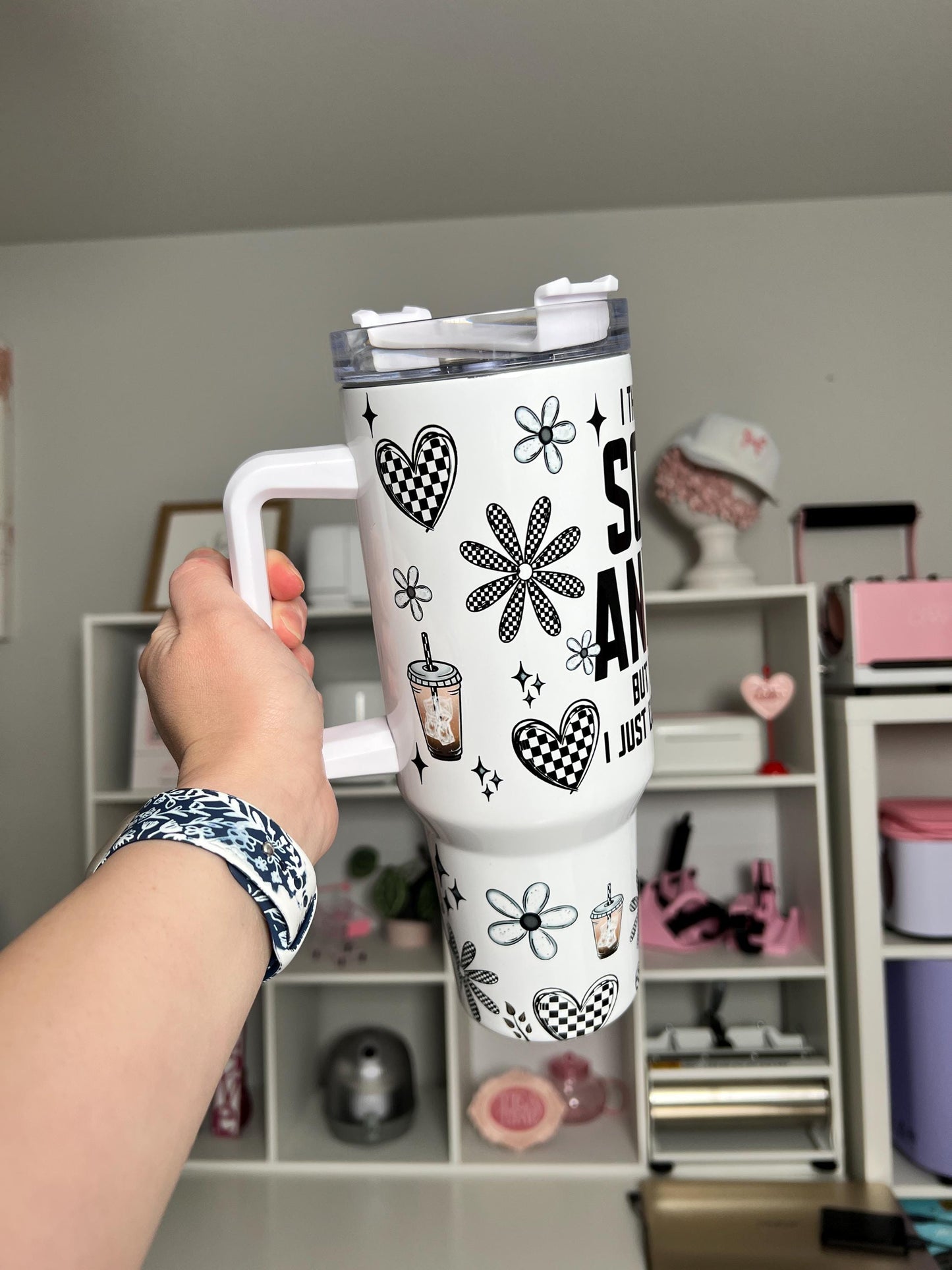 Social Anxiety 40oz tumbler, Funny quencher, Don't Like People custom tumbler