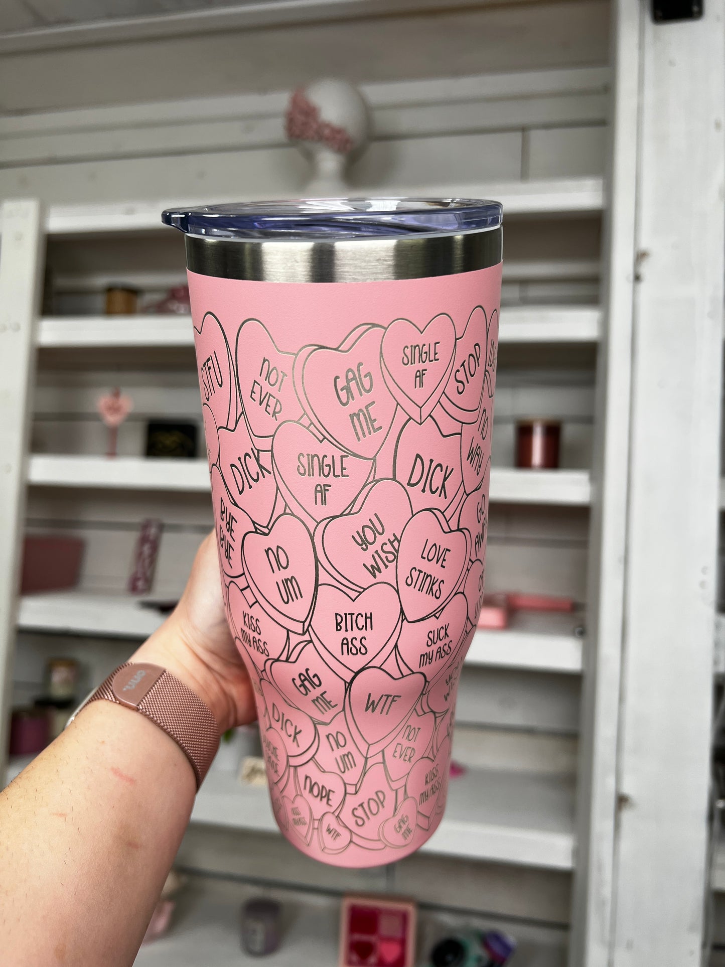 Anti Valentine Engraved 40oz Tumbler