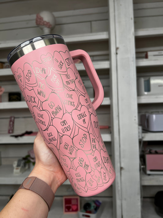 Anti Valentine Engraved 40oz Tumbler