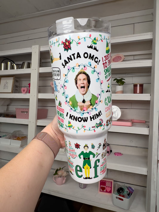 Holiday Elf Oopsie 40oz tumbler