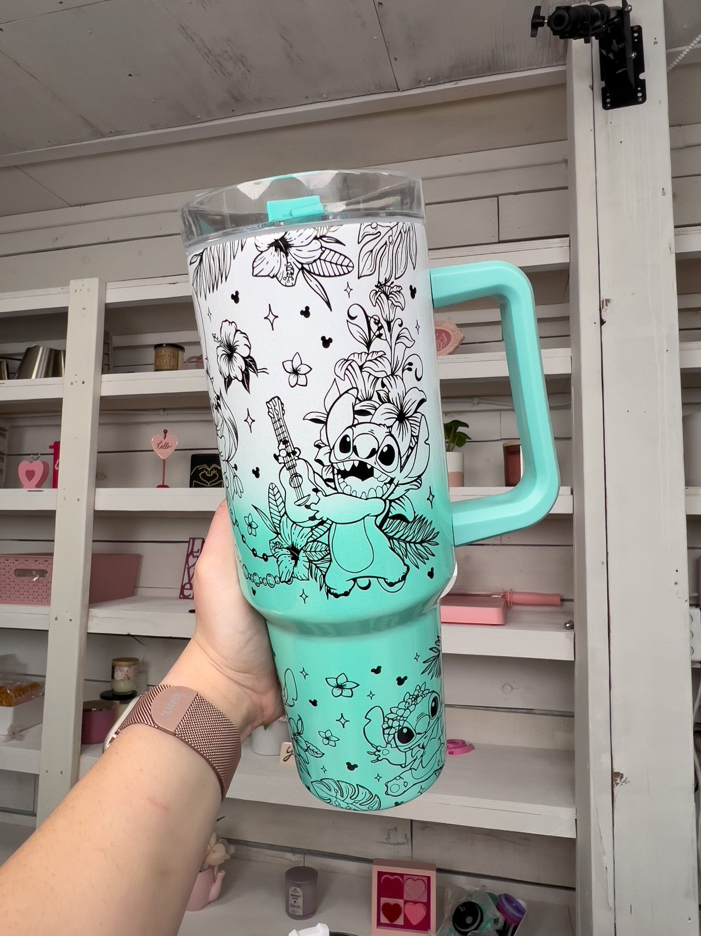 Alien Blue 40oz tumbler