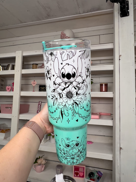 Alien Blue 40oz tumbler