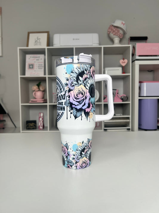 Motherhood 40oz tumbler, Mom quencher, Meltdown 40oz custom tumbler