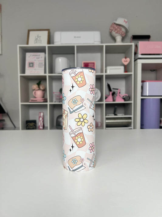 Groovy Coffee 20oz tumbler, Coffee quencher, Coffee Lover 20oz custom tumbler