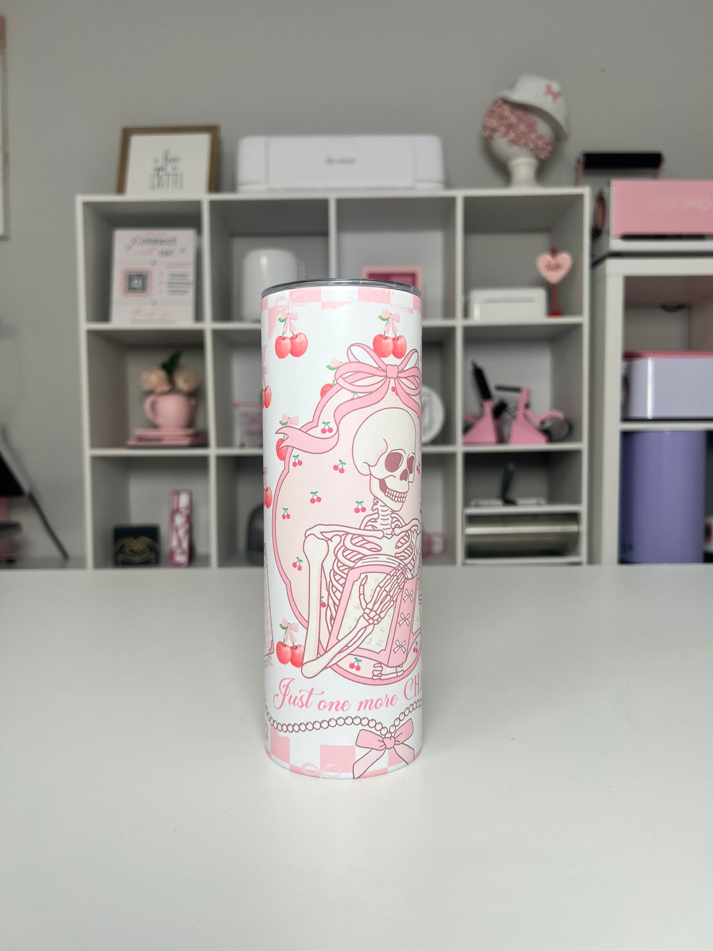 Coquette One More Chapter 20oz tumbler, Book Lover quencher, Book 20oz custom tumbler