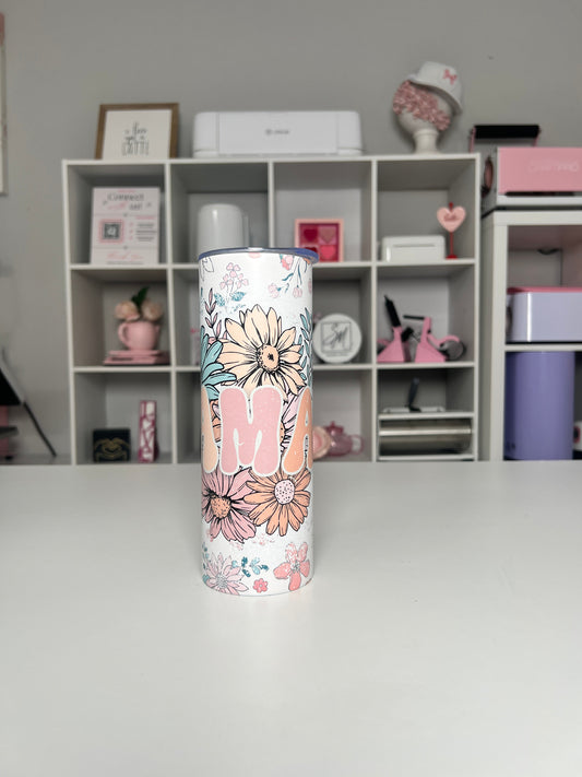 Floral Mama 20oz tumbler, Mama quencher, Mom 20oz custom tumbler