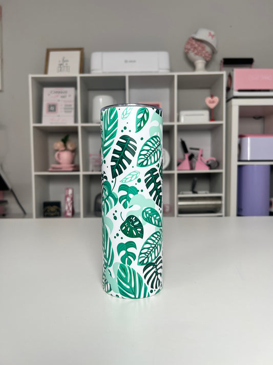 Plant Lover 20oz tumbler, Plant quencher, Monstera Plant 20oz custom tumbler