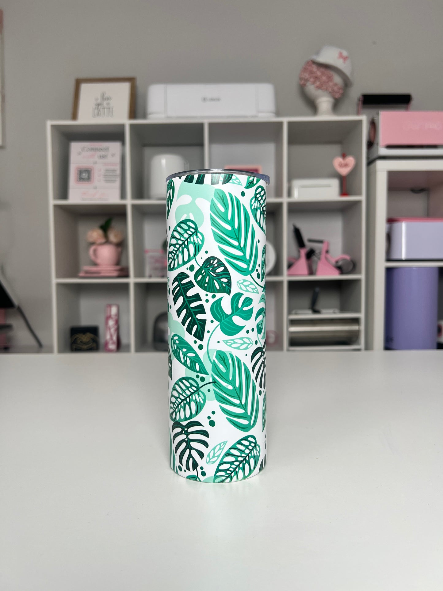 Plant Lover 20oz tumbler, Plant quencher, Monstera Plant 20oz custom tumbler