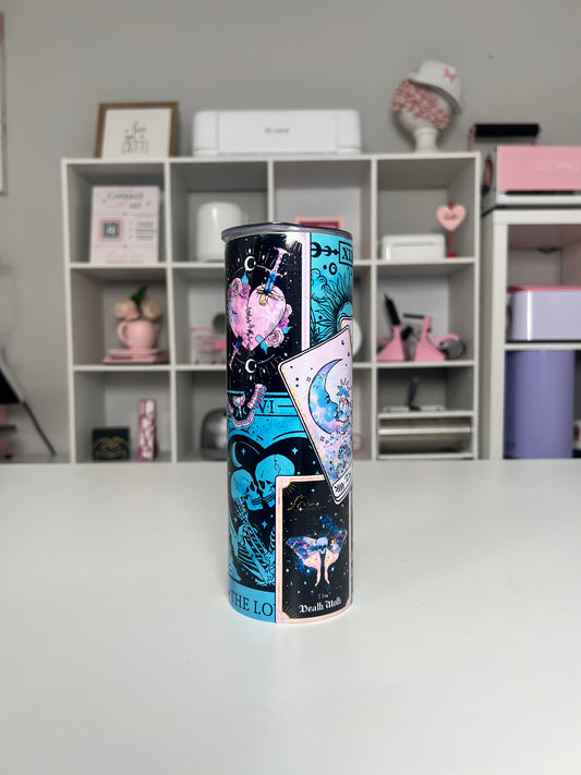 Tarot Cards 20oz tumbler, Witchy Vibes quencher, Magical 20oz custom tumbler