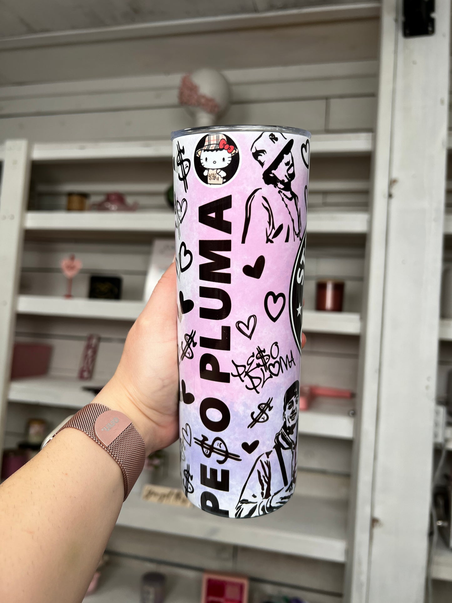 Kitty Pluma 20oz tumbler