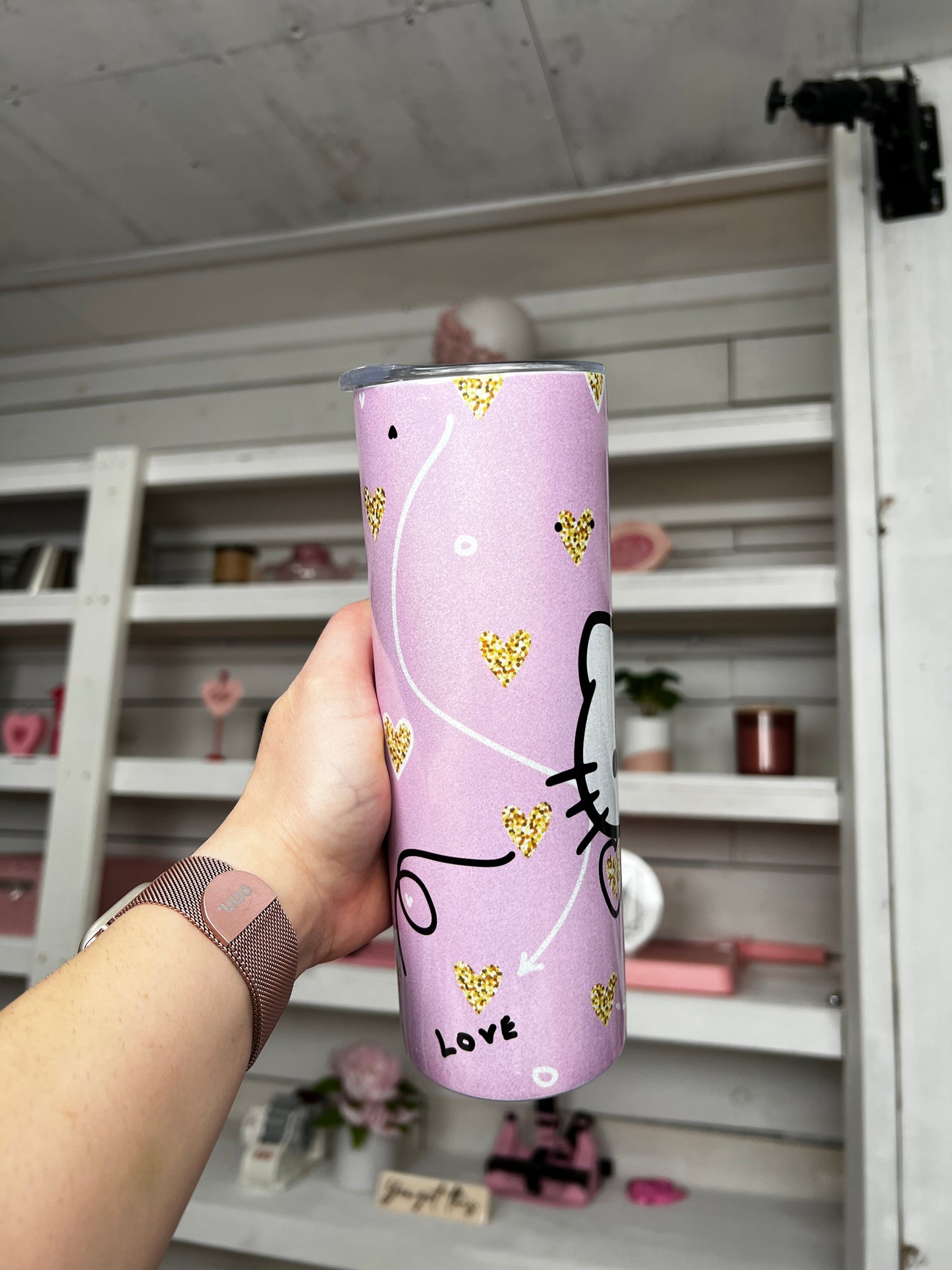 Kitty Pink 20oz tumbler