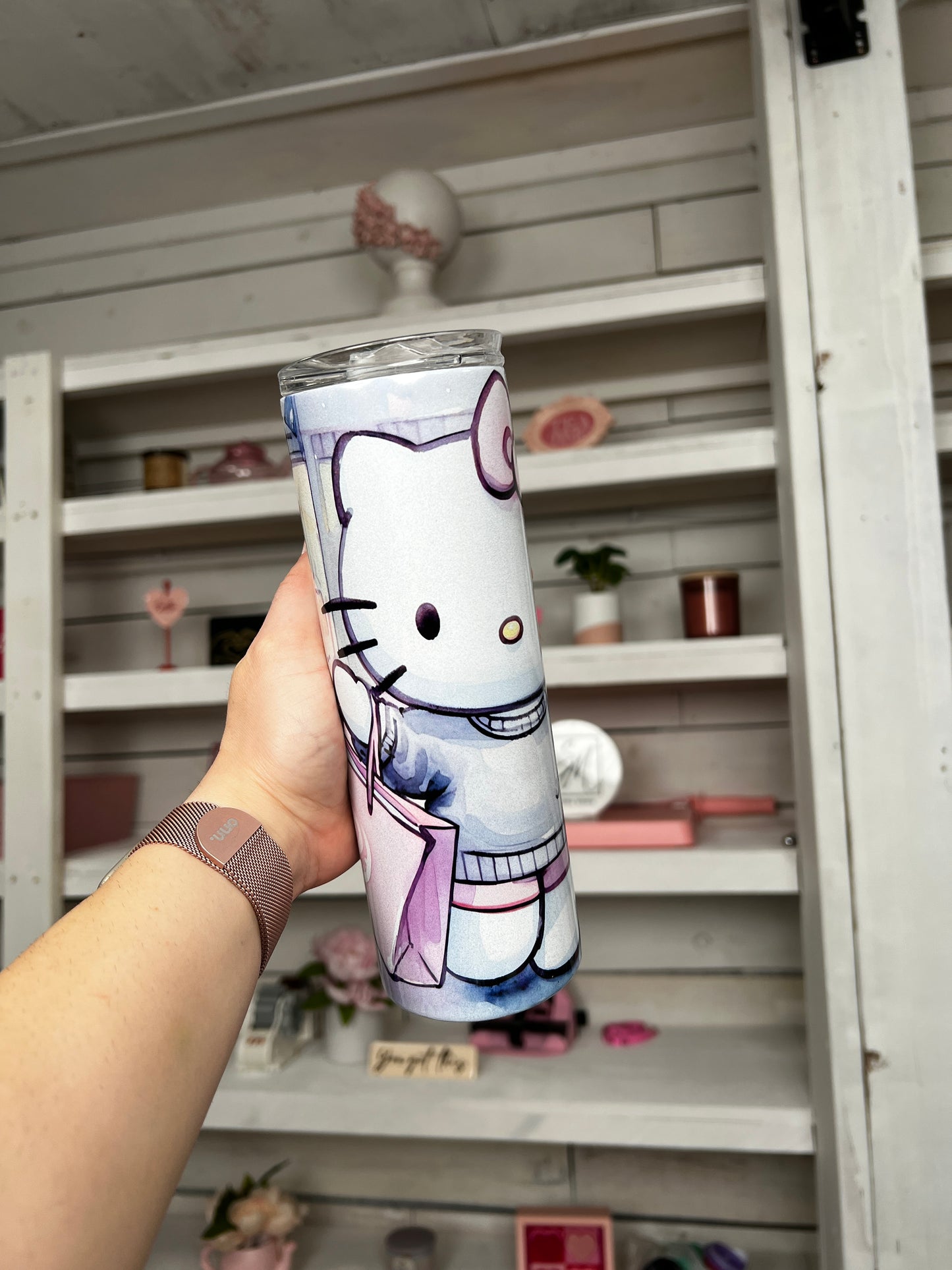 Kitty Shopping 20oz tumbler