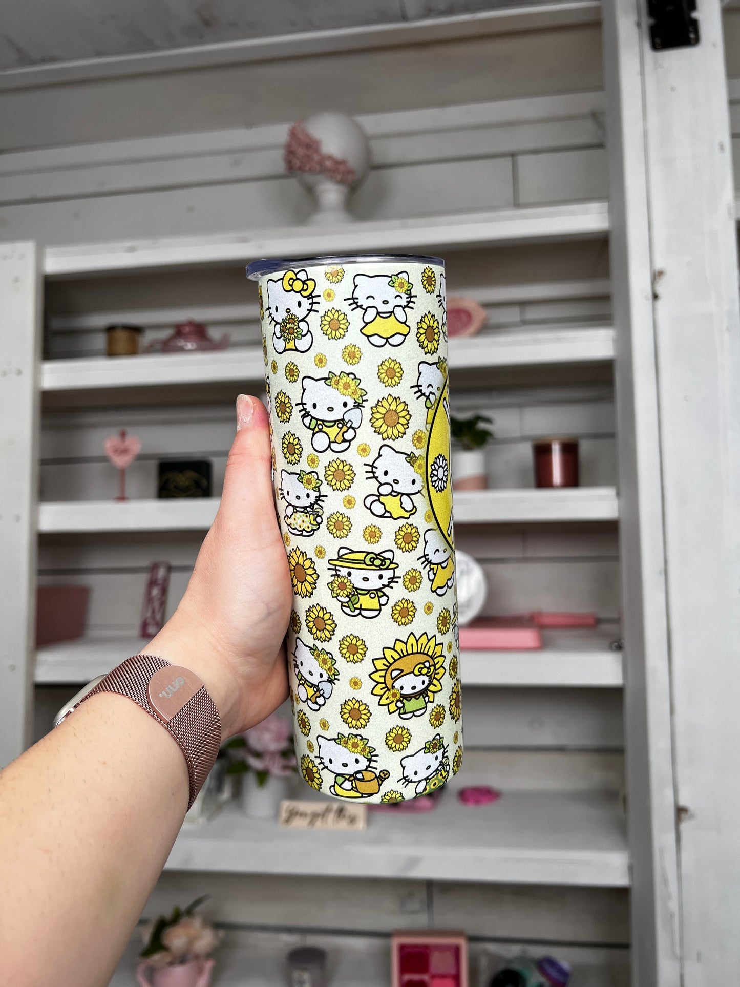 Kitty Sunflower 20oz tumbler