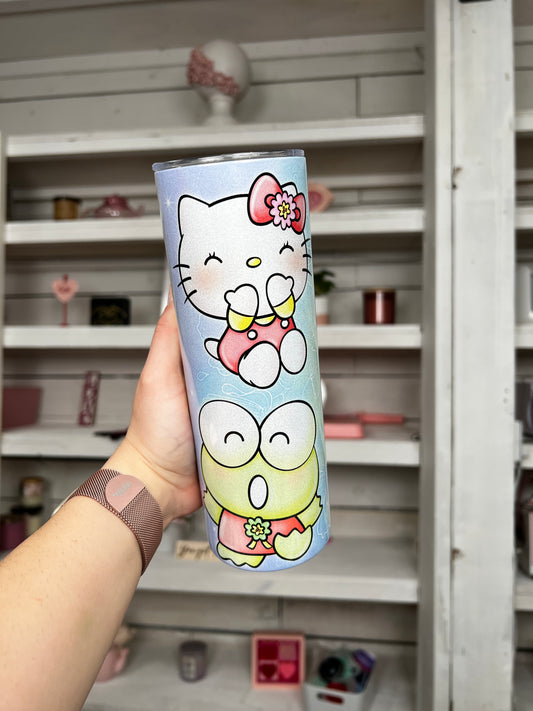 Cartoon Kitty Friends 20oz tumbler