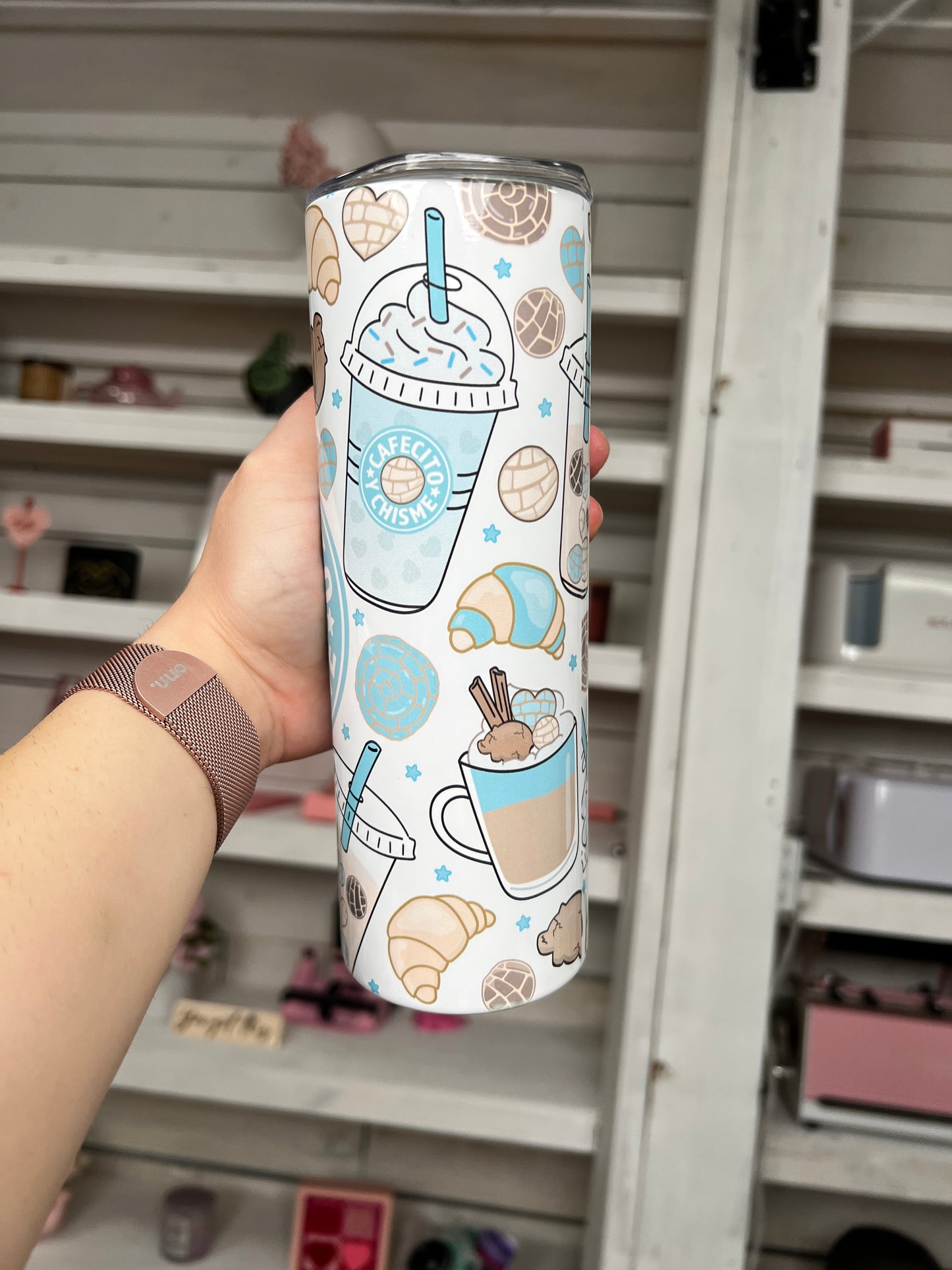 Blue Cafecito 20oz tumbler