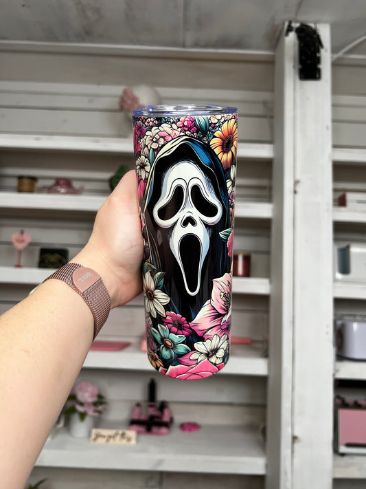 Floral Horror 20oz tumbler