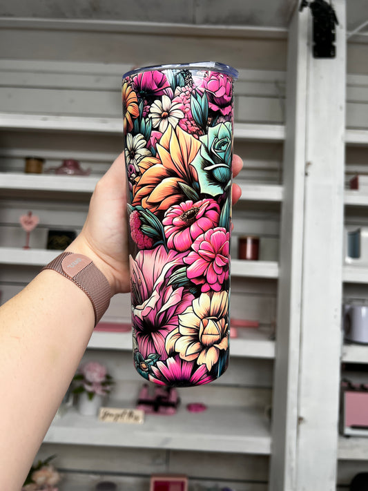 Floral Horror 20oz tumbler