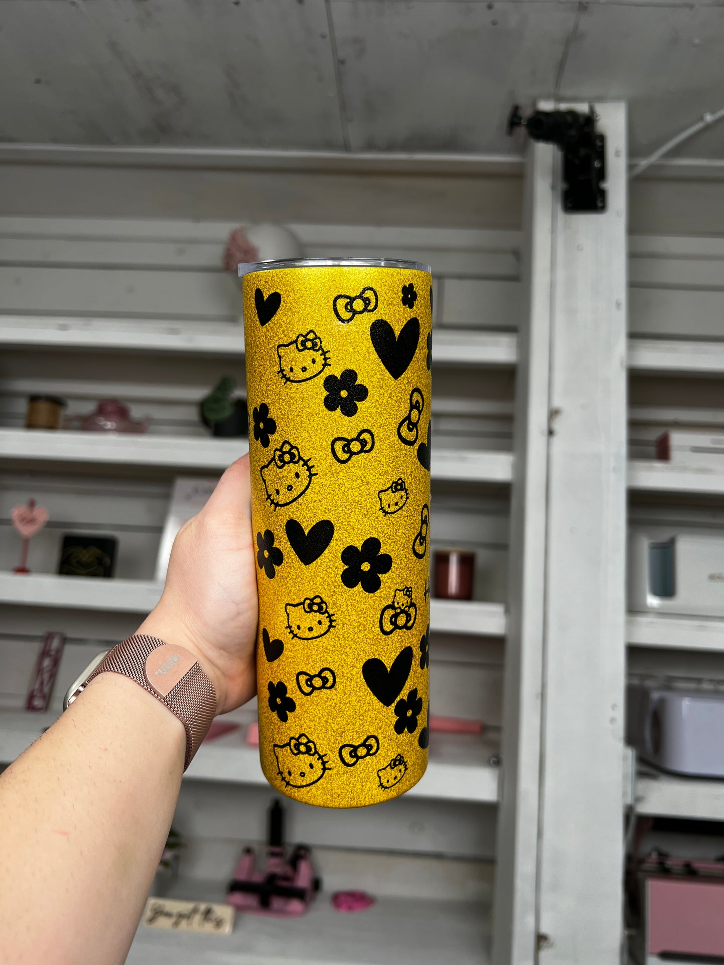 Glitter Kitty 20oz tumbler